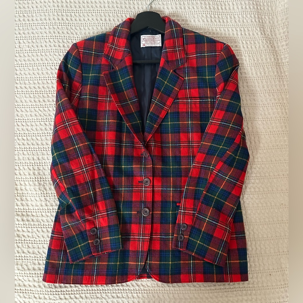 Super Sweet Pendleton Plaid Blazer - image 5